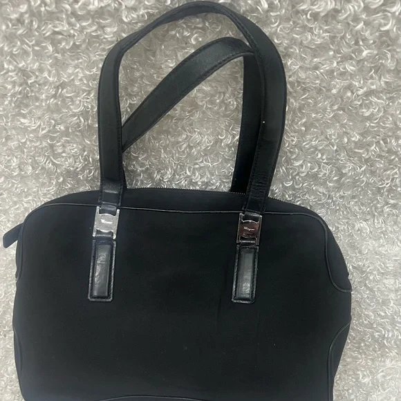 Salvatore Ferragamo Vala Nylon Shoulder Bag